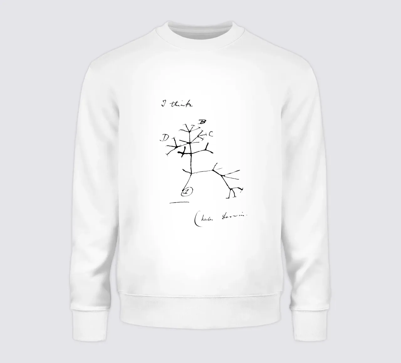 Charles Darwin - 'Io penso' - Biologia - Idea regalo scienziato felpa da Mashtup