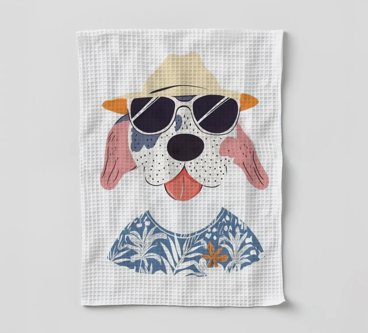 Der coole Hund im Urlaub Geschirrtuch von So Cute Land - Affiches et posters