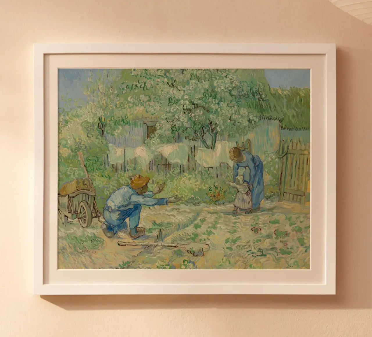 Vincent van Gogh, erste Schritte poster met aluminium frame van Carinaprint