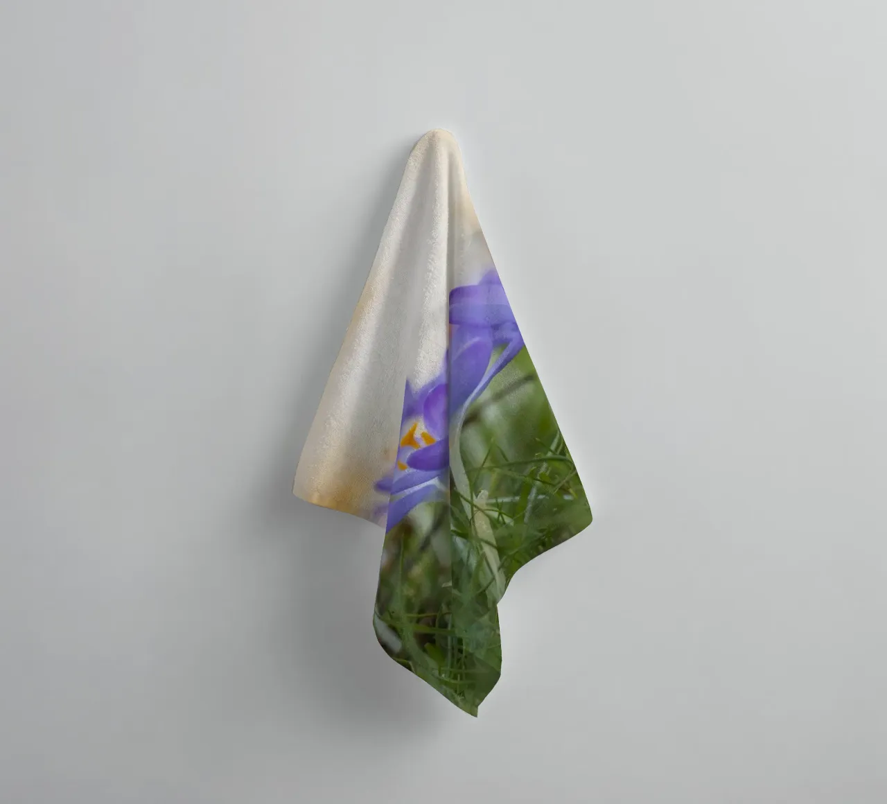Spring Awakening: Crocuses in Bloom towel by Curious Collections by Marielle Leenders