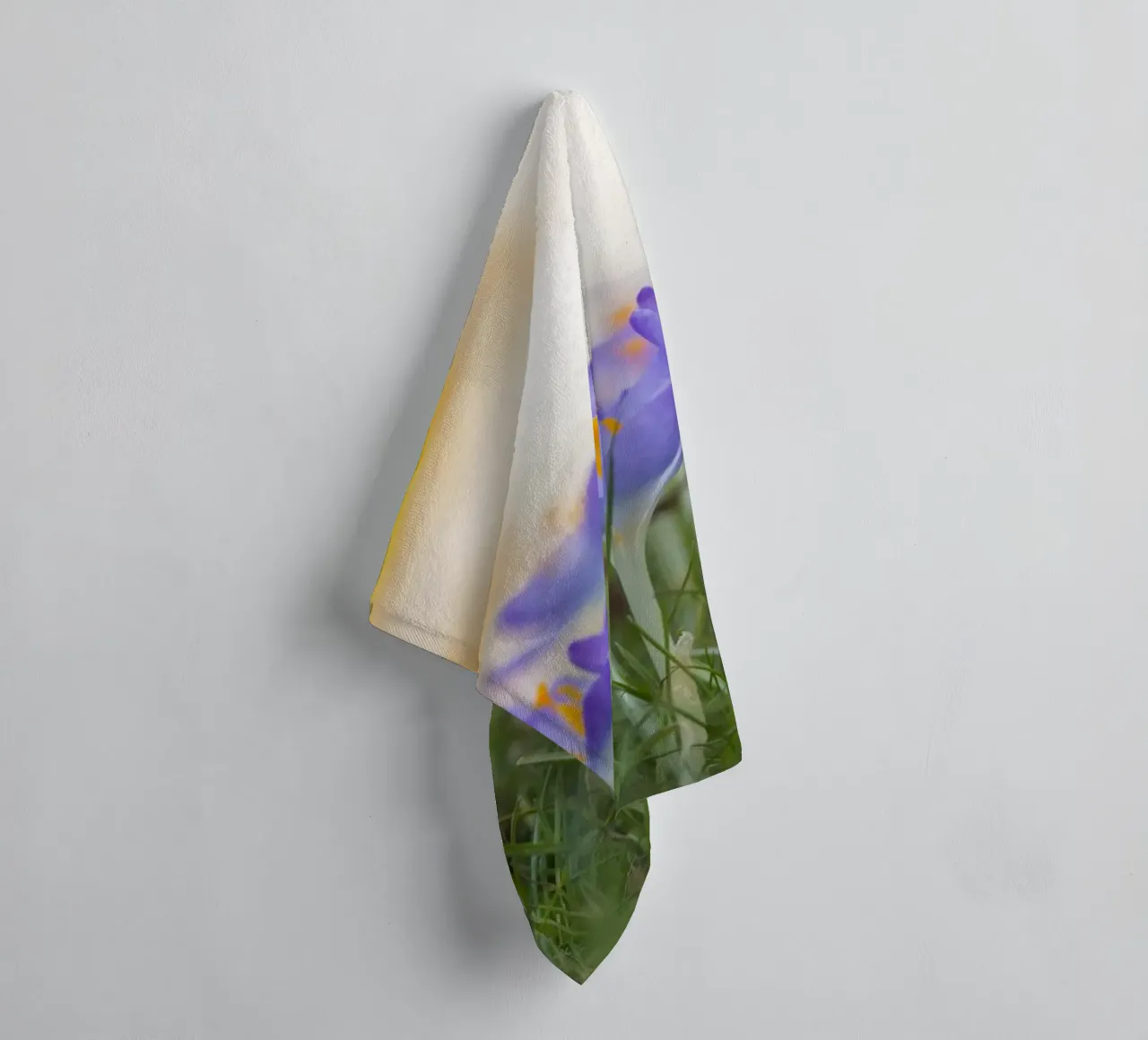 Spring Awakening: Crocuses in Bloom towel by Curious Collections by Marielle Leenders