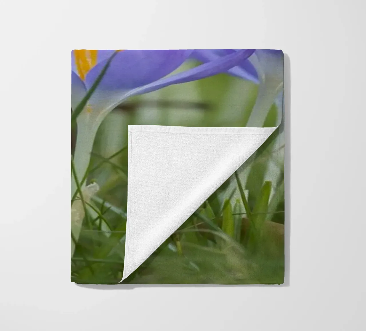 Spring Awakening: Crocuses in Bloom beach towel by Curious Collections by Marielle Leenders