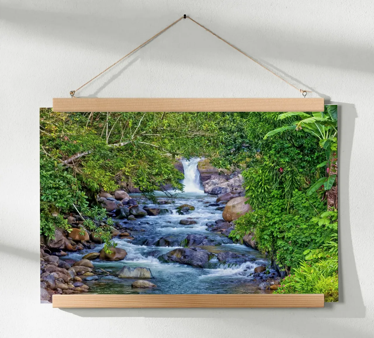 Tropical Serenity: Creek with Waterfall poster by Curious Collections by Marielle Leenders