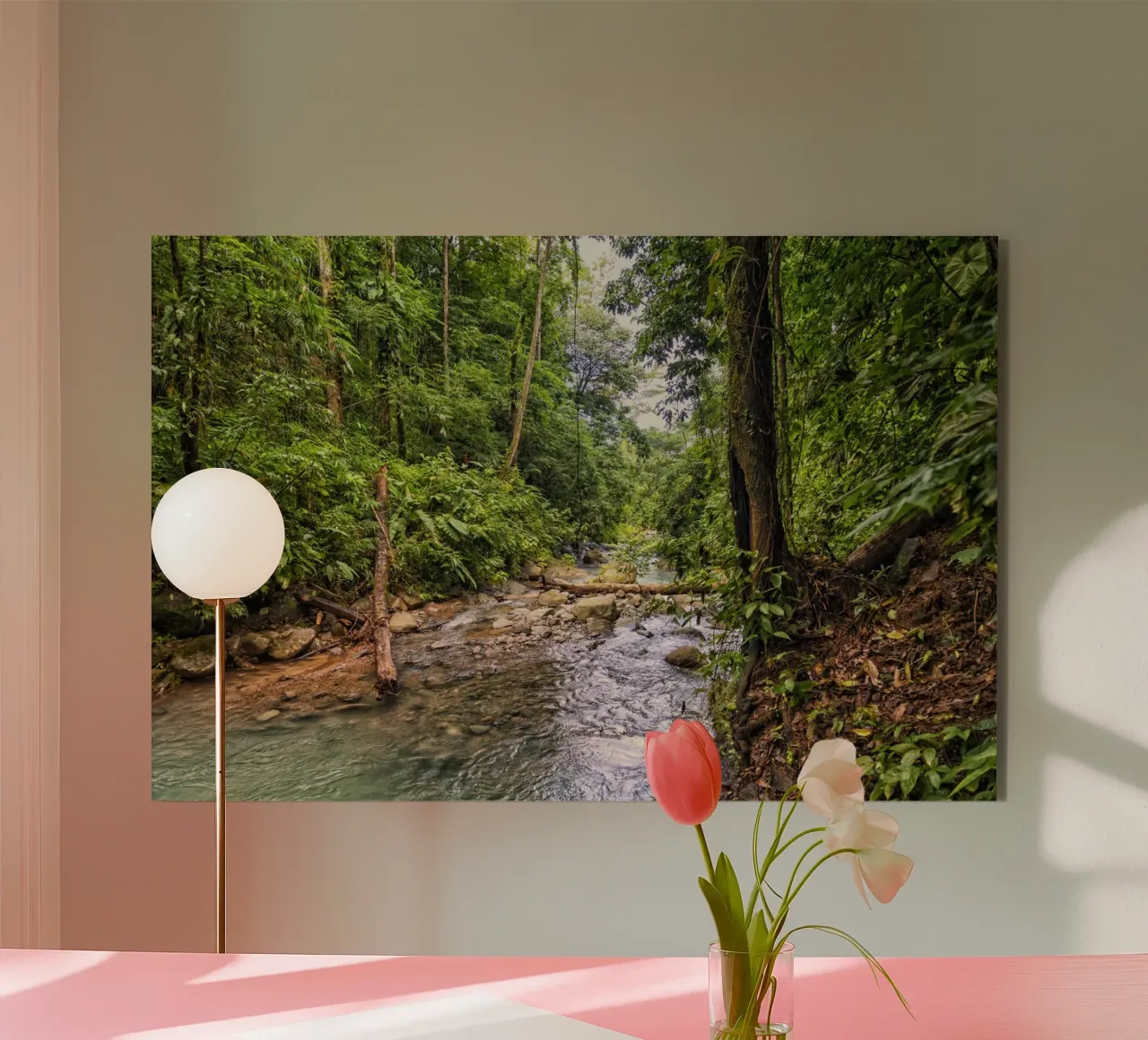 Paradiso tranquillo: Tropical Creek pannello forex da Curious Collections by Marielle Leenders