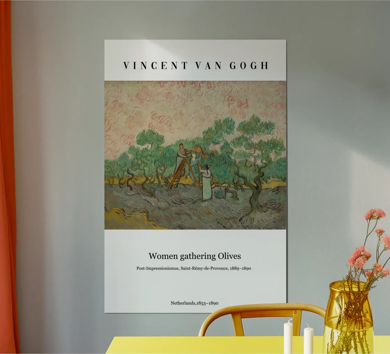 van Gogh - Donne che raccolgono olive poster da Carinaprint