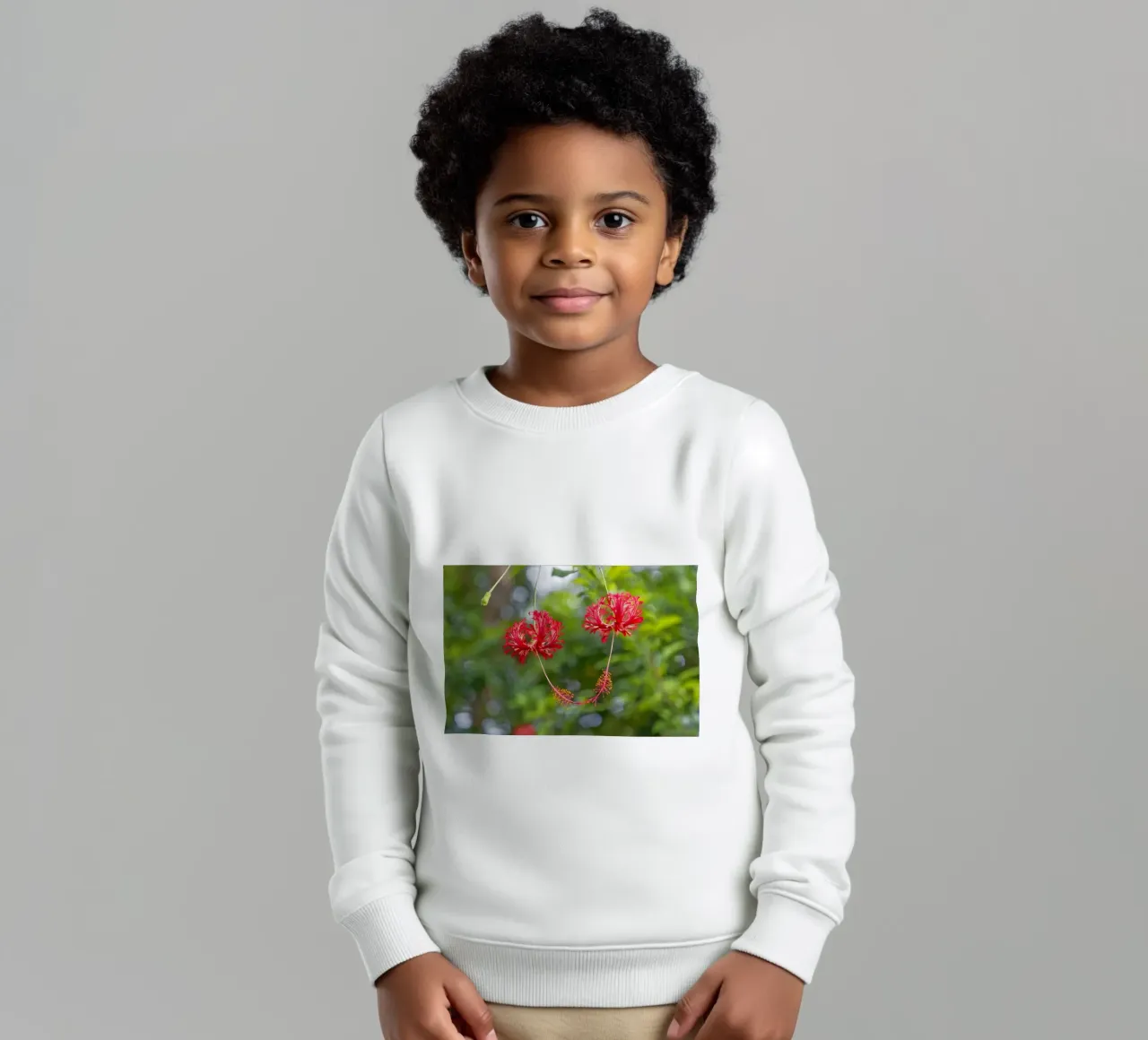 Romantic Touch: Hibiscus Blooms felpa bambino da Curious Collections by Marielle Leenders