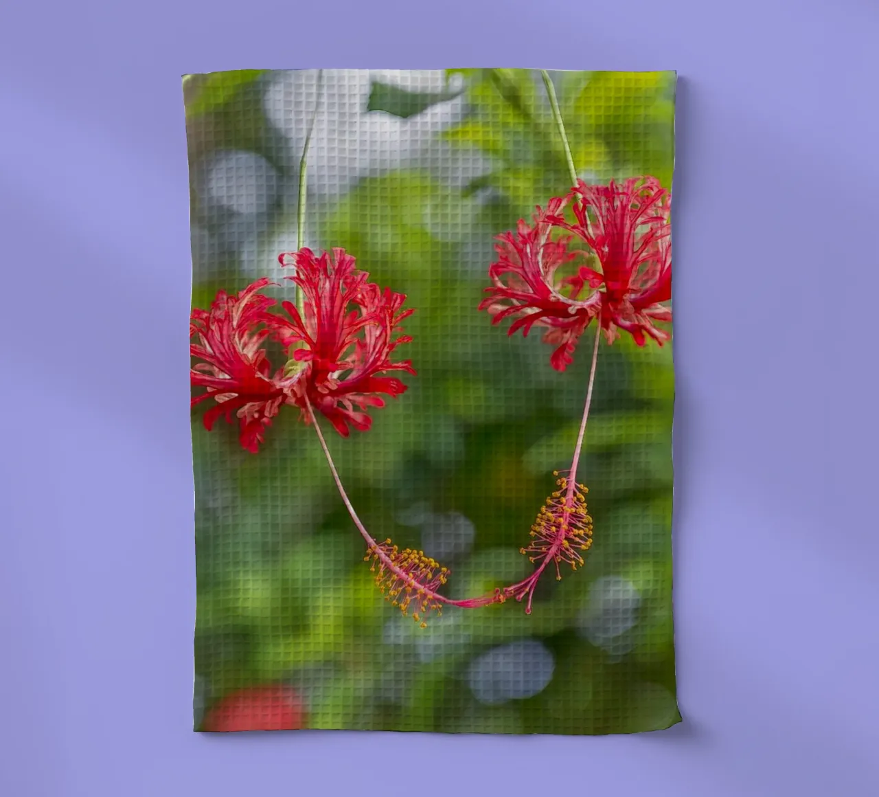 Romantic Touch: Hibiscus Blooms canovaccio da cucina da Curious Collections by Marielle Leenders
