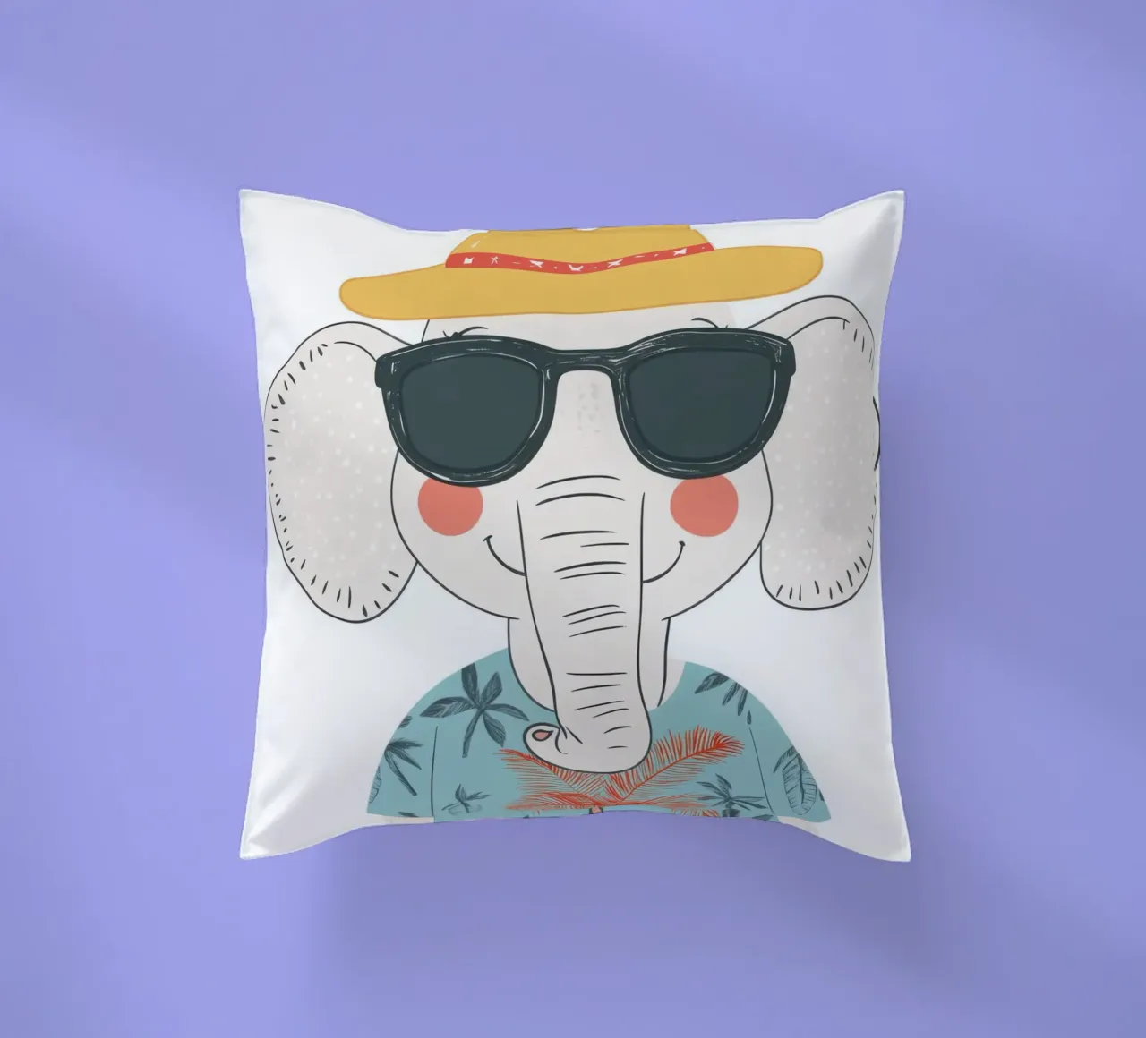 L'elefante in vacanza cuscino da So Cute Land - Affiches et posters