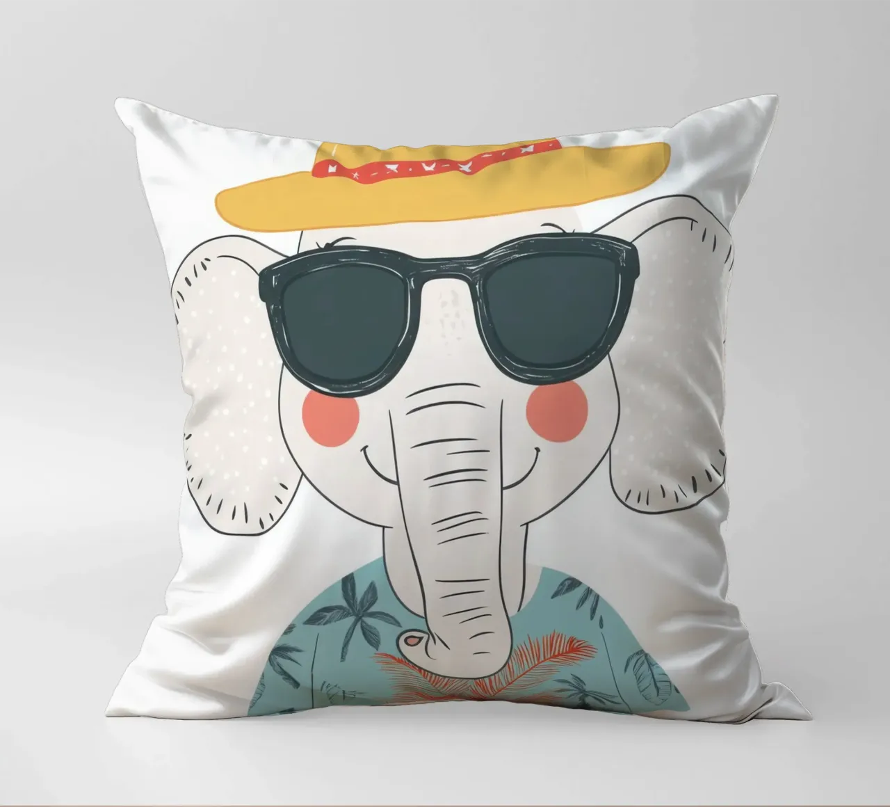 L'elefante in vacanza cuscino da So Cute Land - Affiches et posters