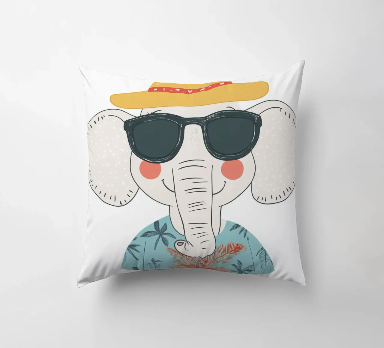 L'elefante in vacanza cuscino da So Cute Land - Affiches et posters