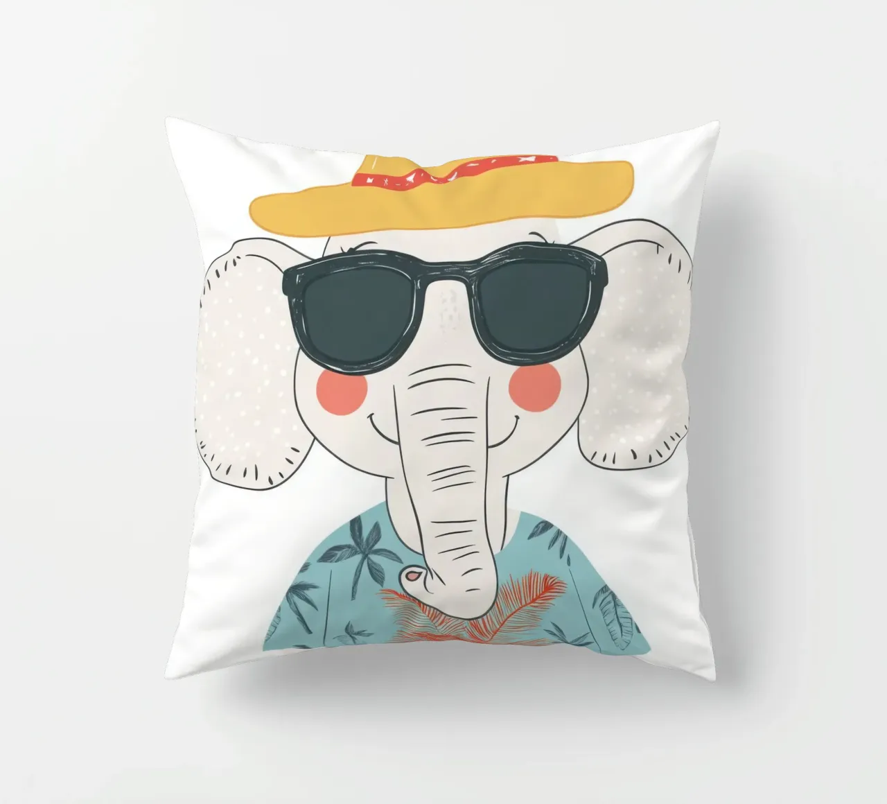L'elefante in vacanza cuscino da So Cute Land - Affiches et posters