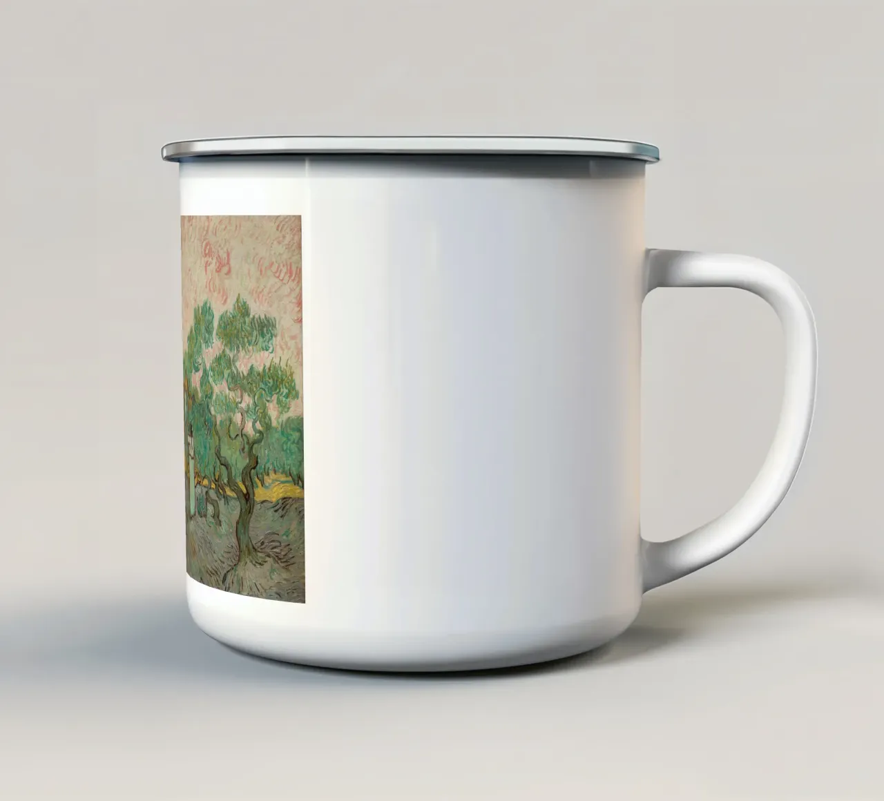 van Gogh, Donne che raccolgono olive tazza in smalto da Carinaprint