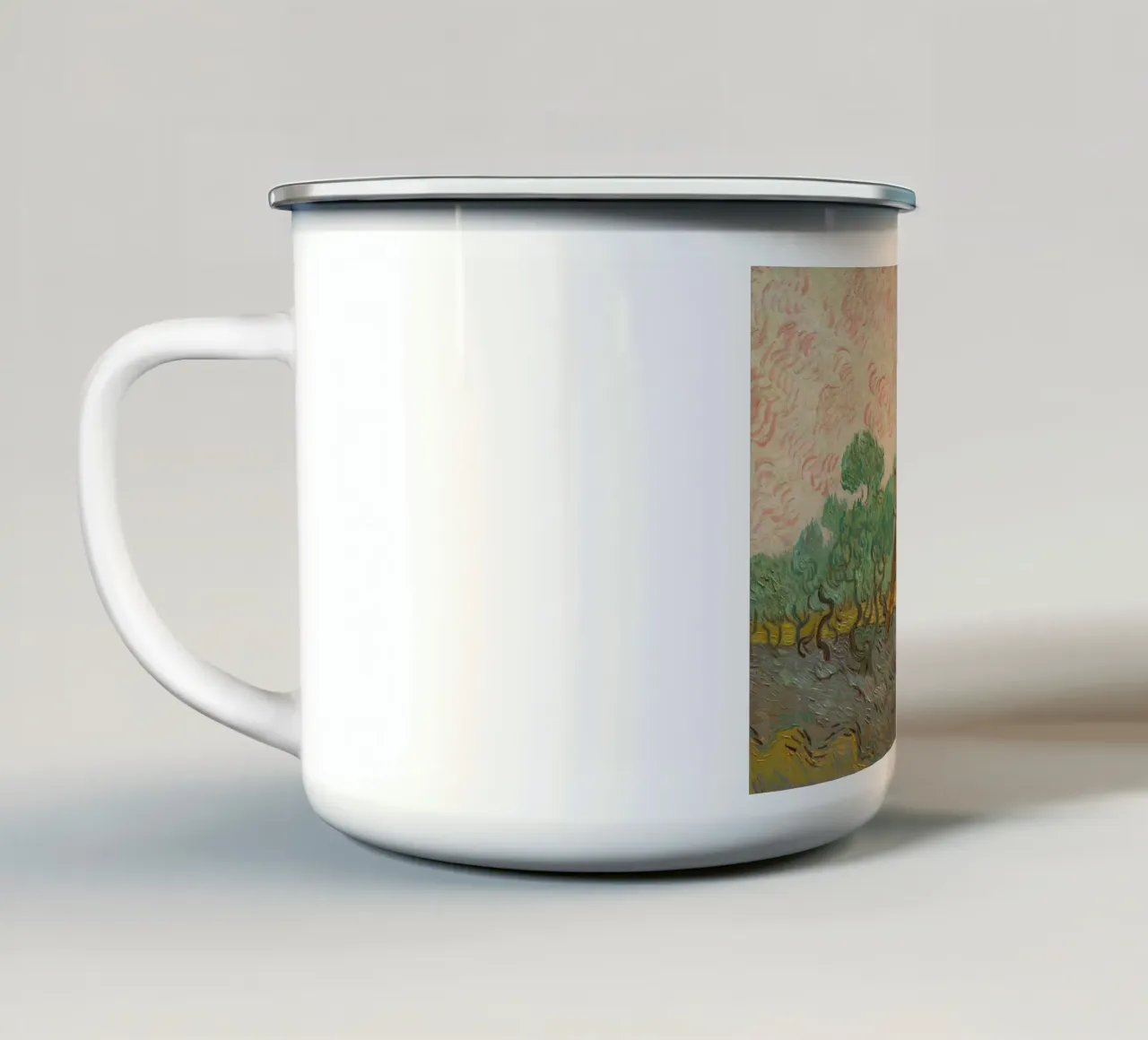 van Gogh, Donne che raccolgono olive tazza in smalto da Carinaprint