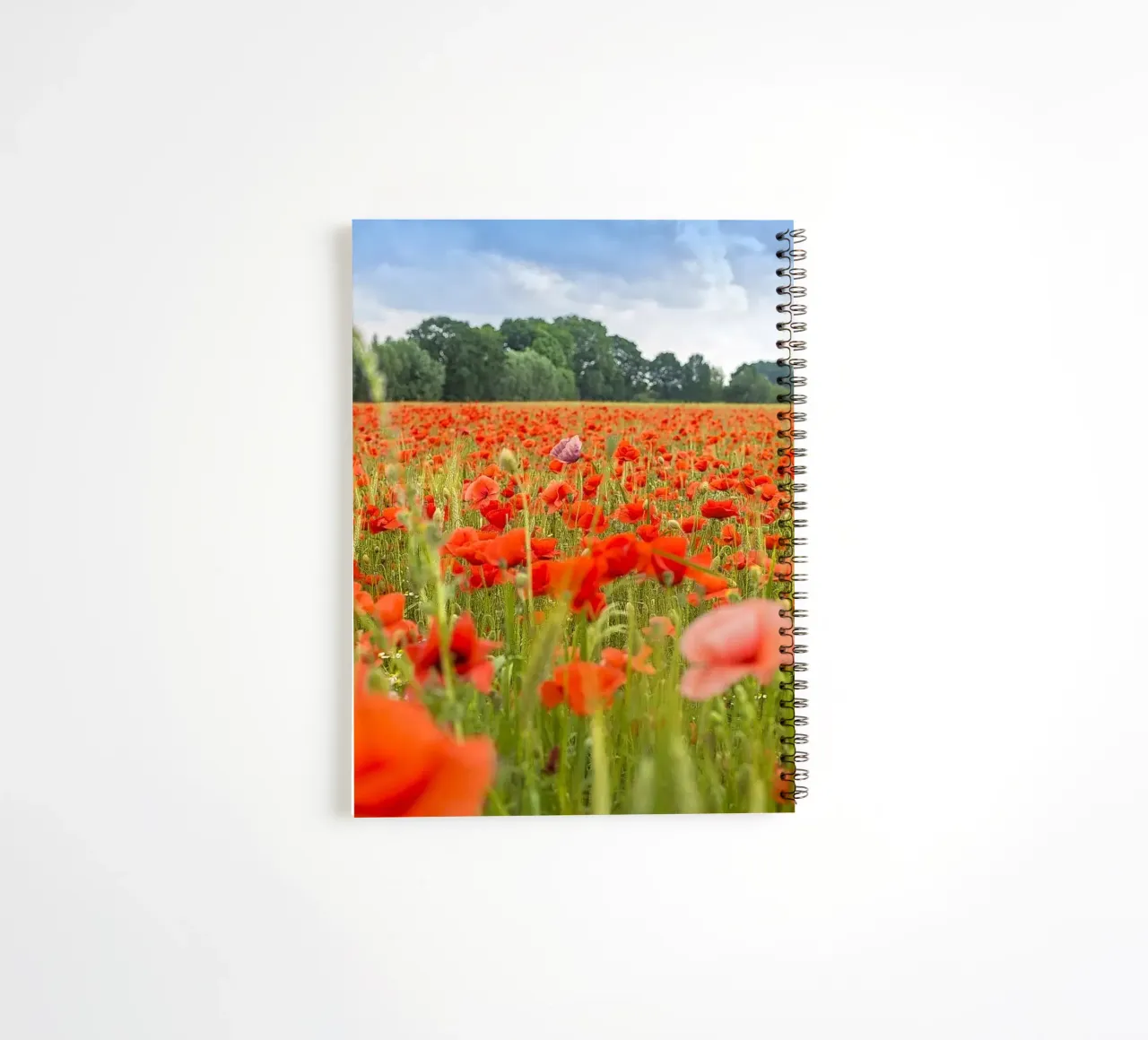 Fields of Red: Meadow of Poppies spiral notebook by Curious Collections by Marielle Leenders
