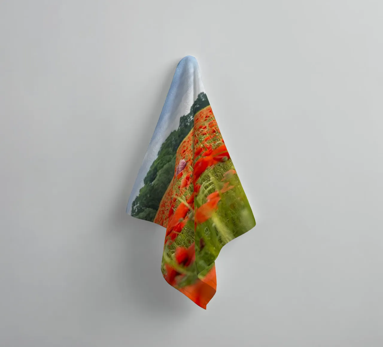 Fields of Red: Meadow of Poppies towel by Curious Collections by Marielle Leenders