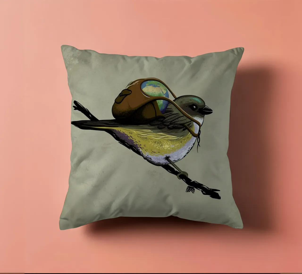 Save The Planet I cuscino da Robert Richter