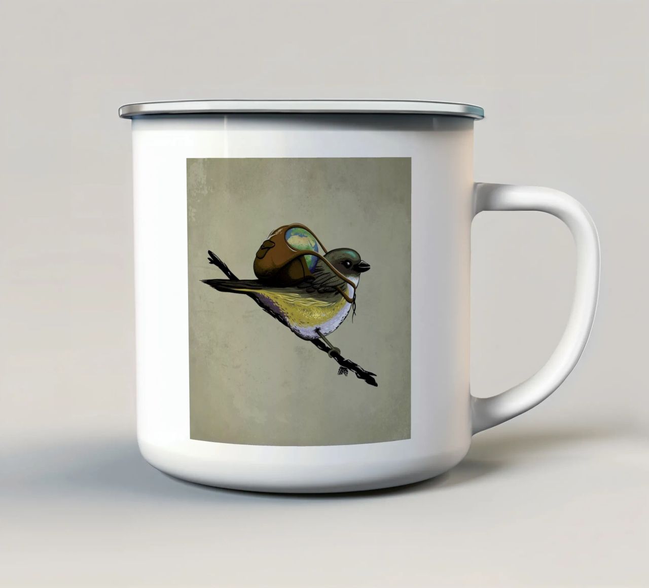 Save The Planet I tazza in smalto da Robert Richter