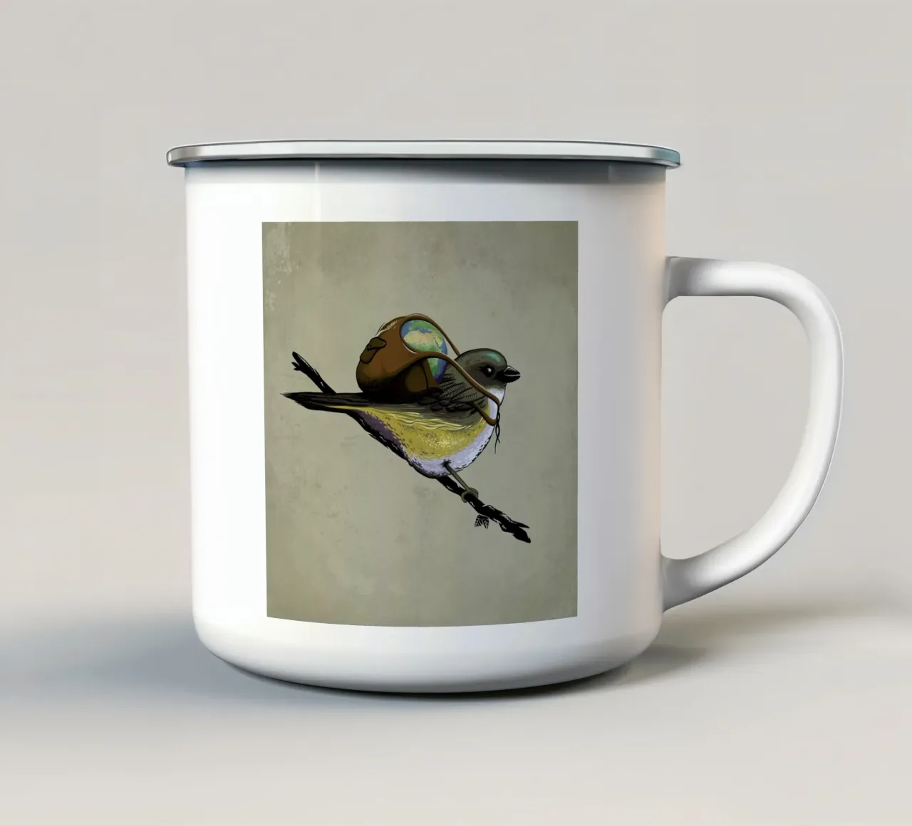 Save The Planet I Emaille Tasse von Robert Richter
