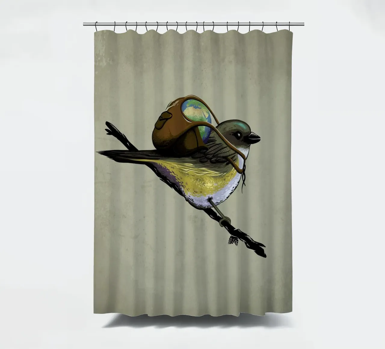 Save The Planet I shower curtain by Robert Richter