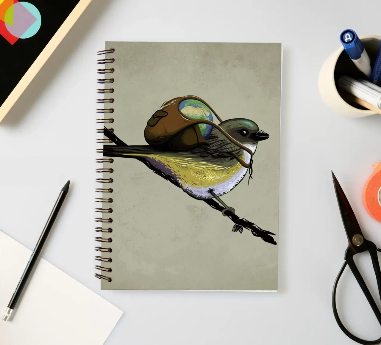 Save The Planet I spiral notebook by Robert Richter
