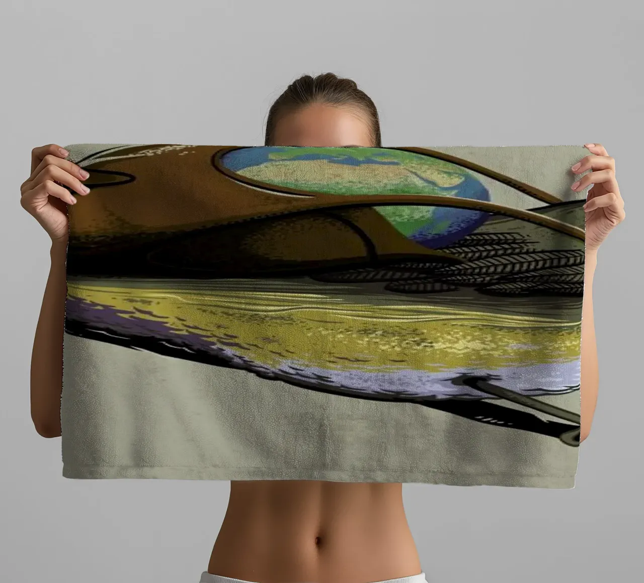 Save The Planet I asciugamano da bagno da Robert Richter