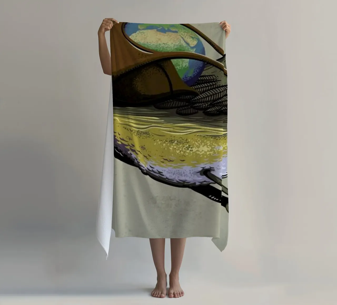 Save The Planet I Strandtuch von Robert Richter