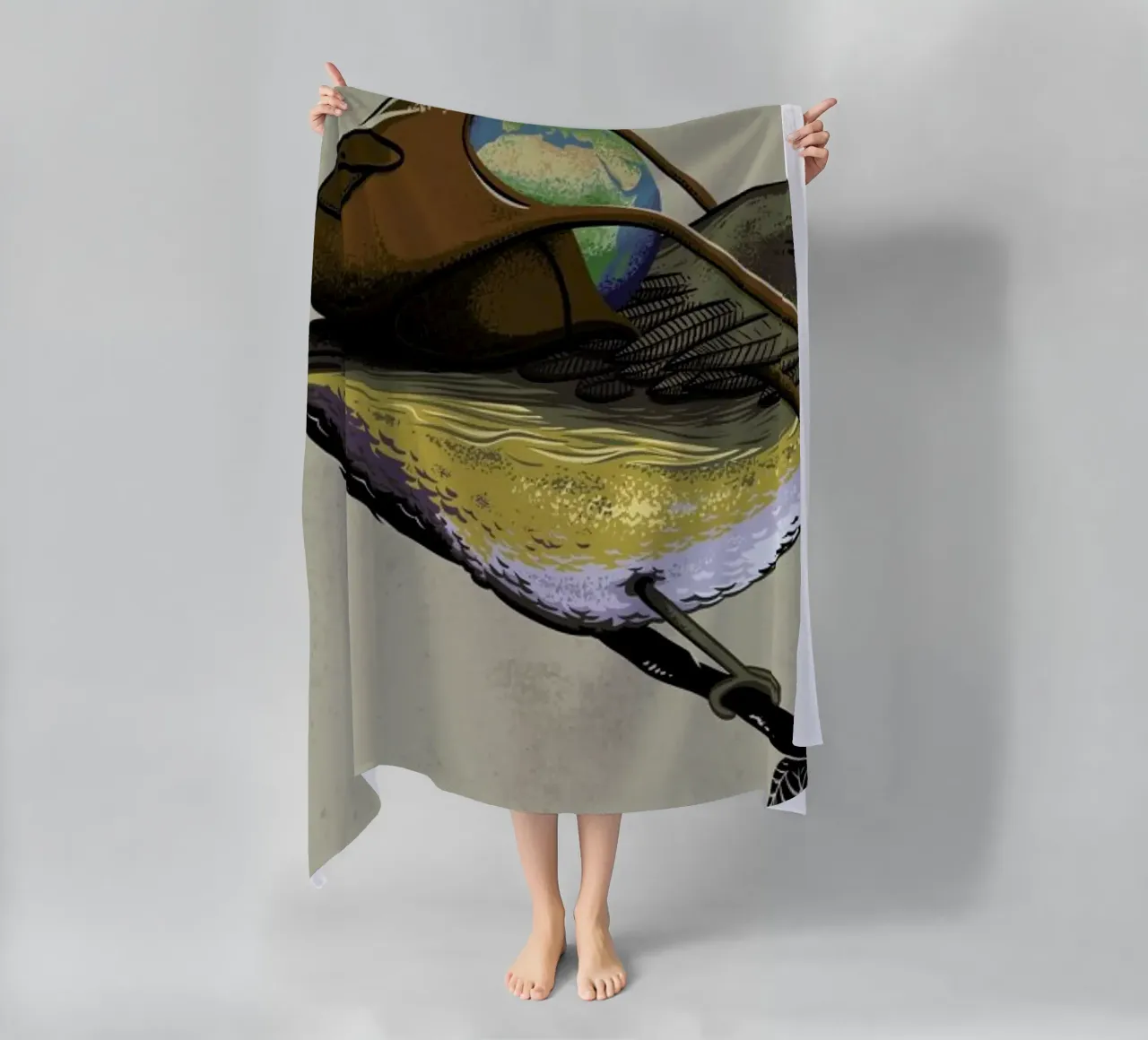 Save The Planet I strandhanddoek van Robert Richter