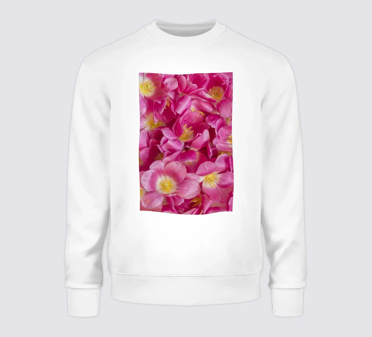 Serenità di primavera: Un bel tulipano rosa felpa da Curious Collections by Marielle Leenders