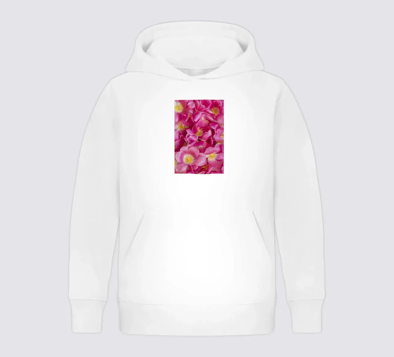 Spring Serenity: A Beautiful Pink Tulips kids hoodie by Curious Collections by Marielle Leenders