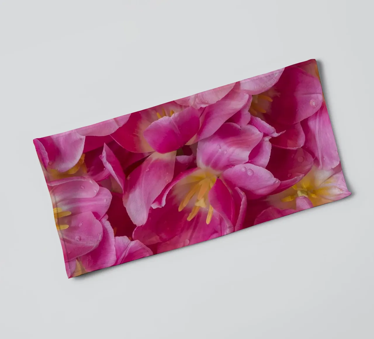 Spring Serenity: A Beautiful Pink Tulips towel by Curious Collections by Marielle Leenders