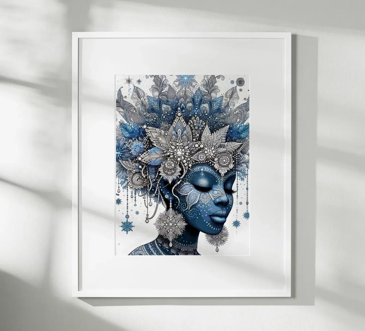 Ritratto in blu carta hahnemühle da Digital Naive