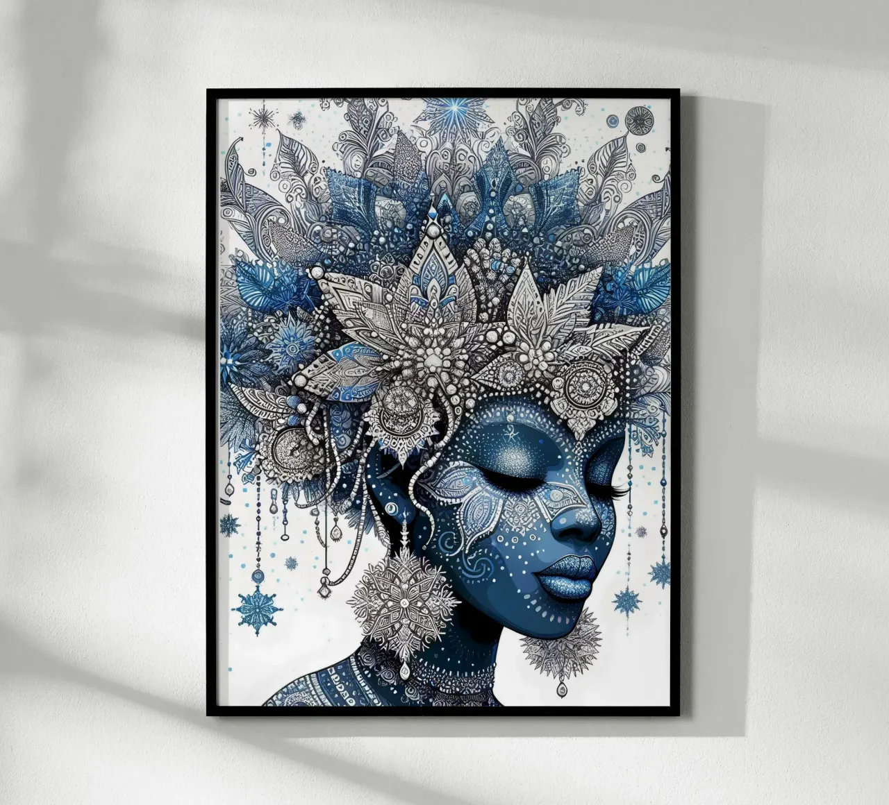 Ritratto in blu carta hahnemühle da Digital Naive