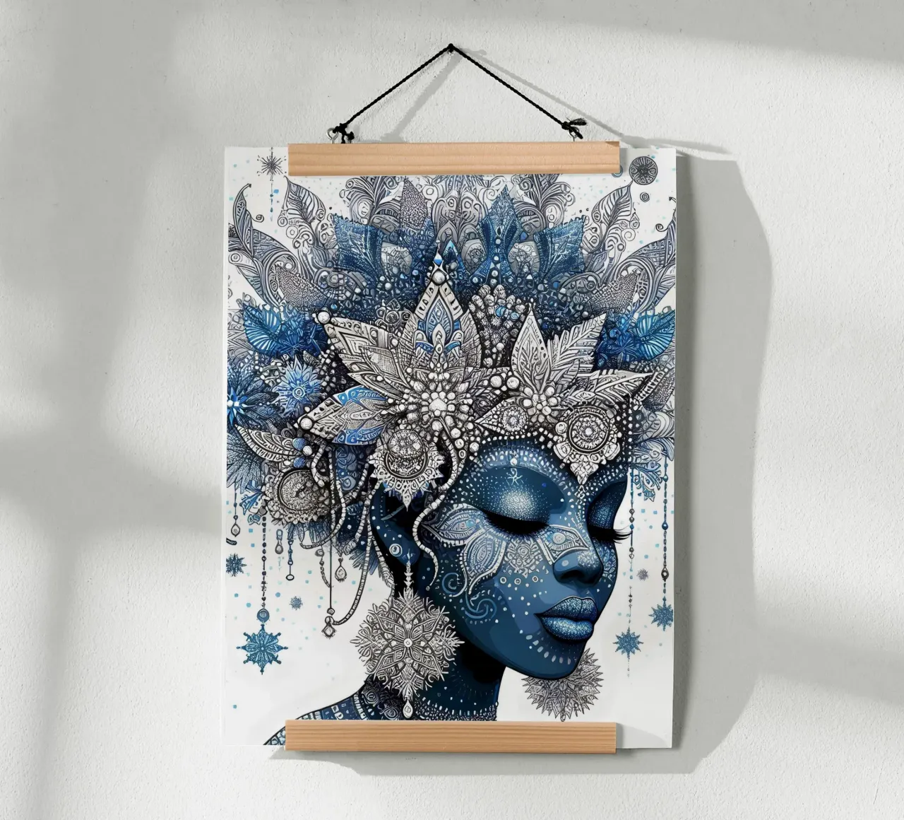 Ritratto in blu carta hahnemühle da Digital Naive