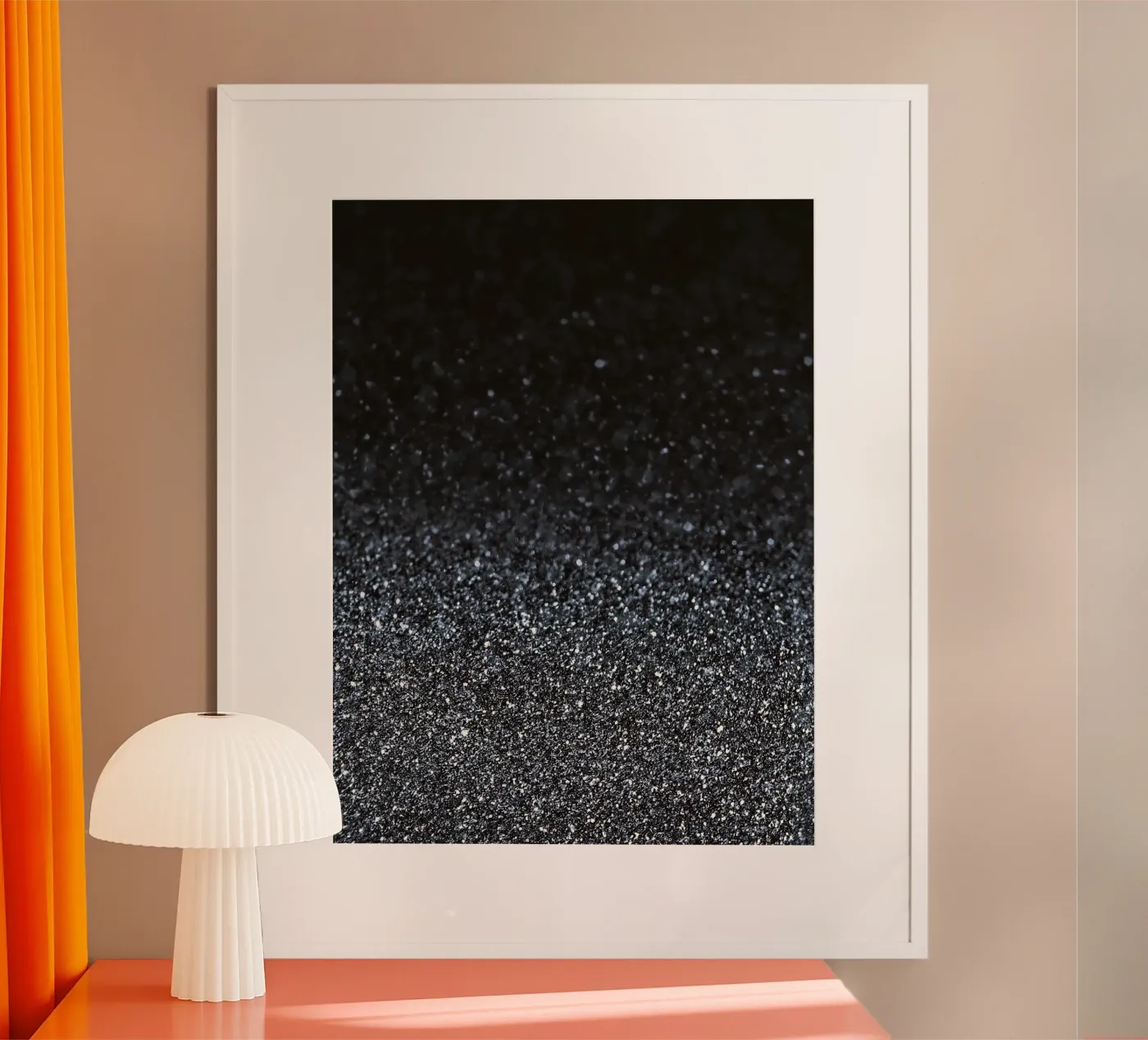 Dark Silver Glitters poster by Moon  Bloom