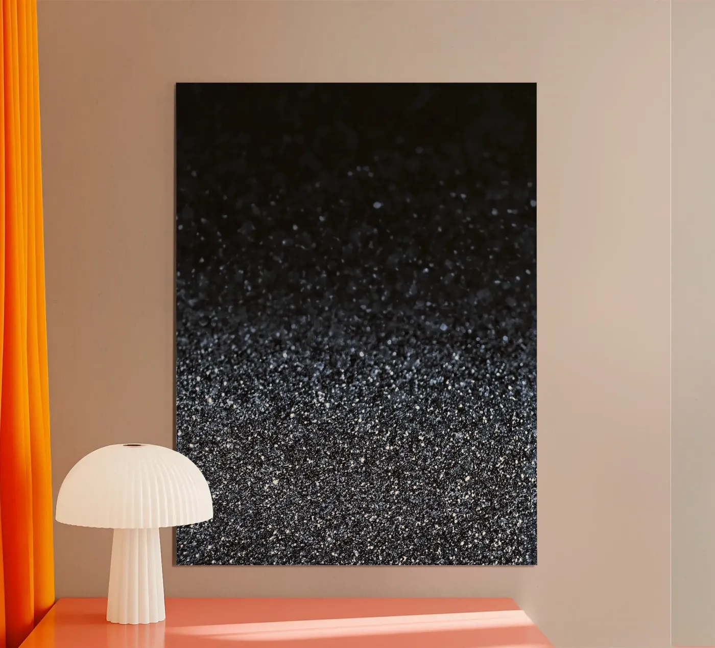 Dark Silver Glitters poster by Moon  Bloom