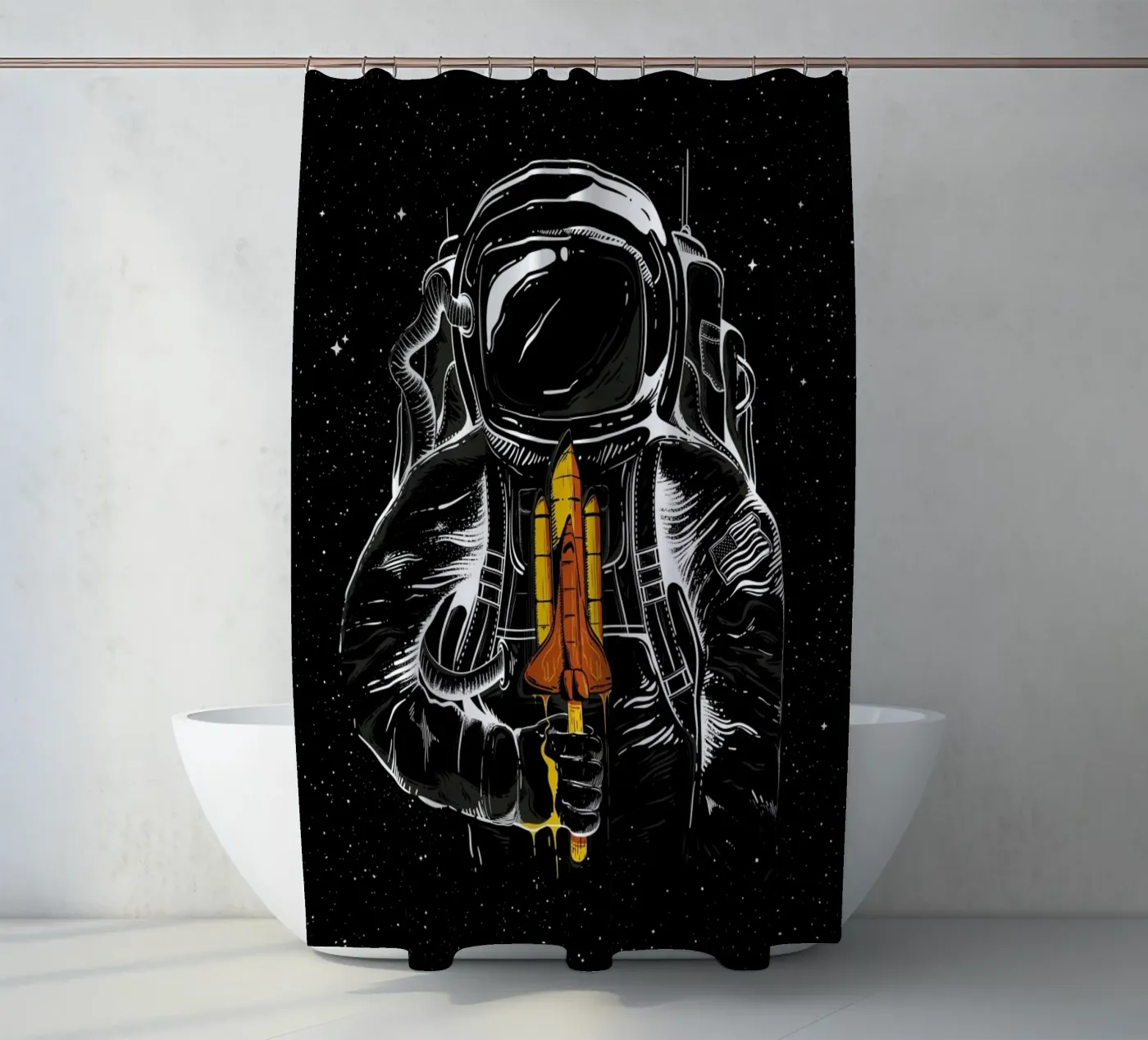 Space Popsicles Duschvorhang von Robert Richter