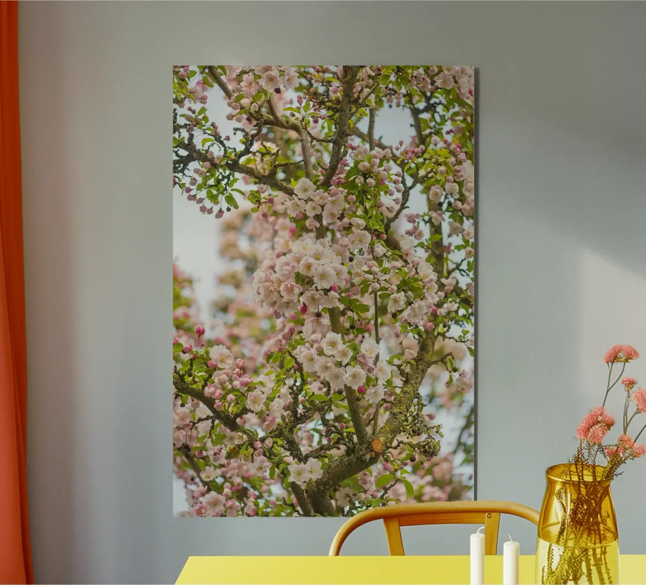 Incantevole fiore rosa alluminio dibond da Curious Collections by Marielle Leenders