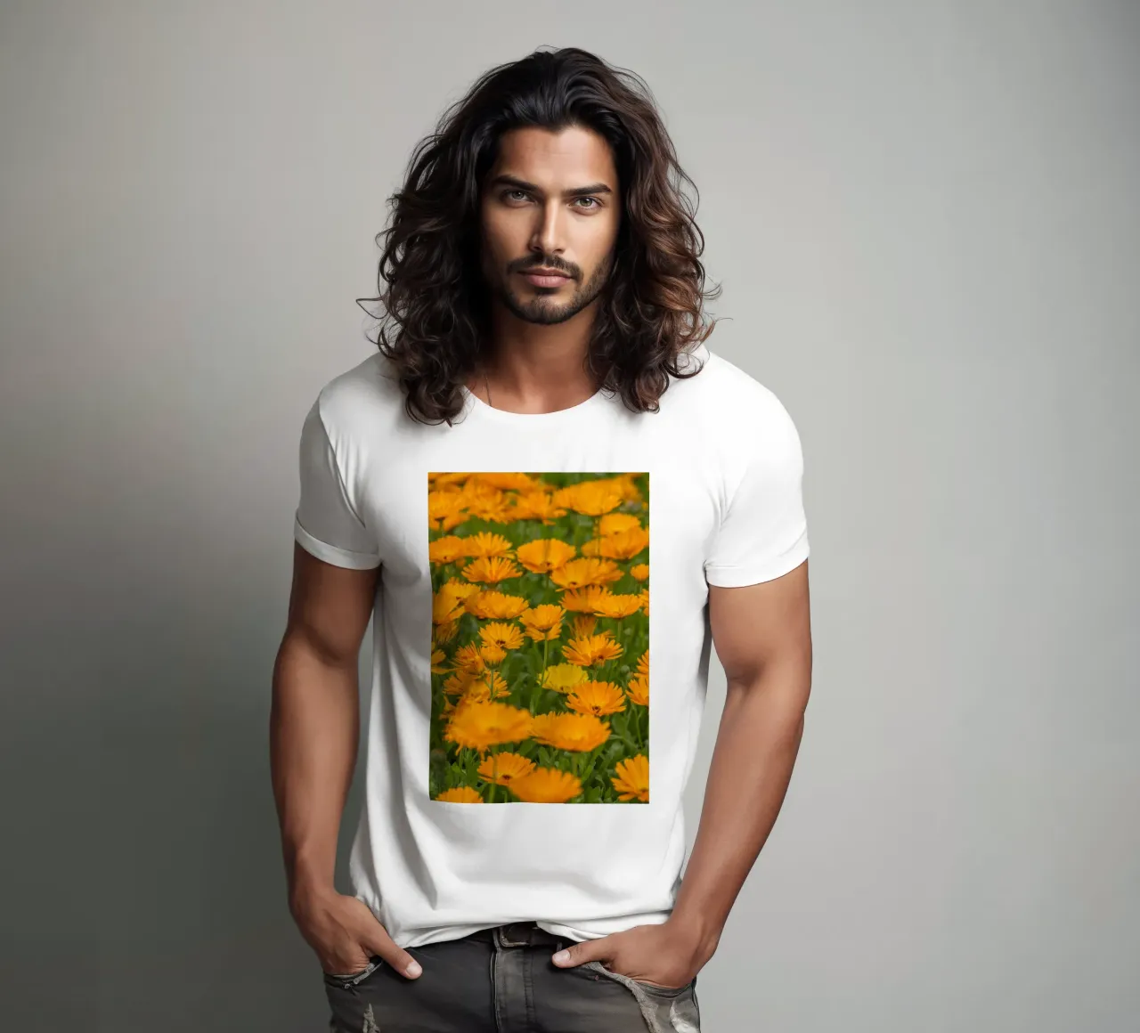 Fiori di calendula t-shirt da Curious Collections by Marielle Leenders