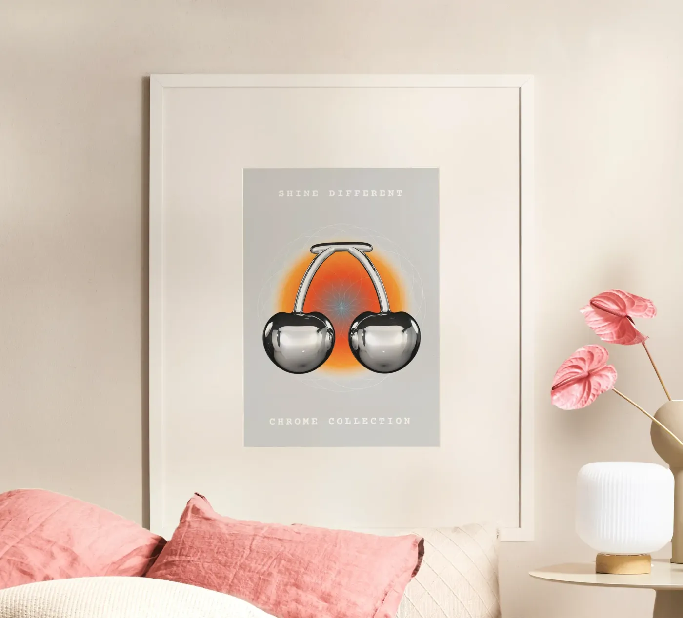 Chrome Cherries poster by SMRT STUDIO