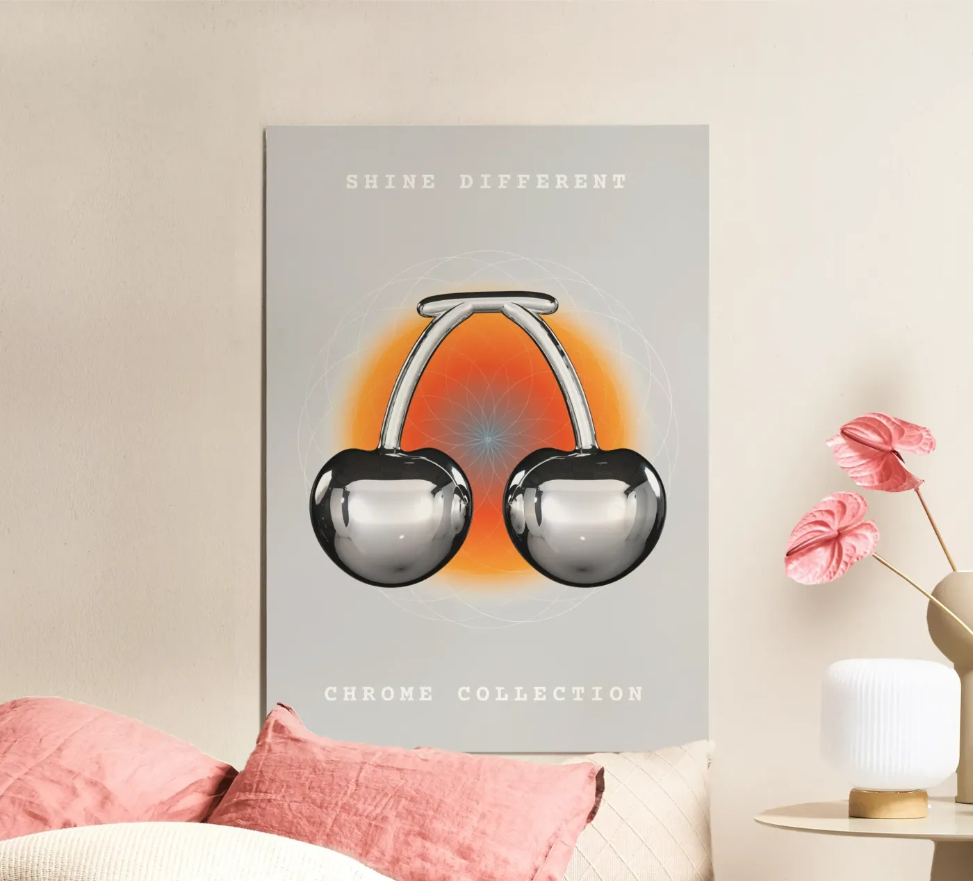 Chrome Cherries poster by SMRT STUDIO