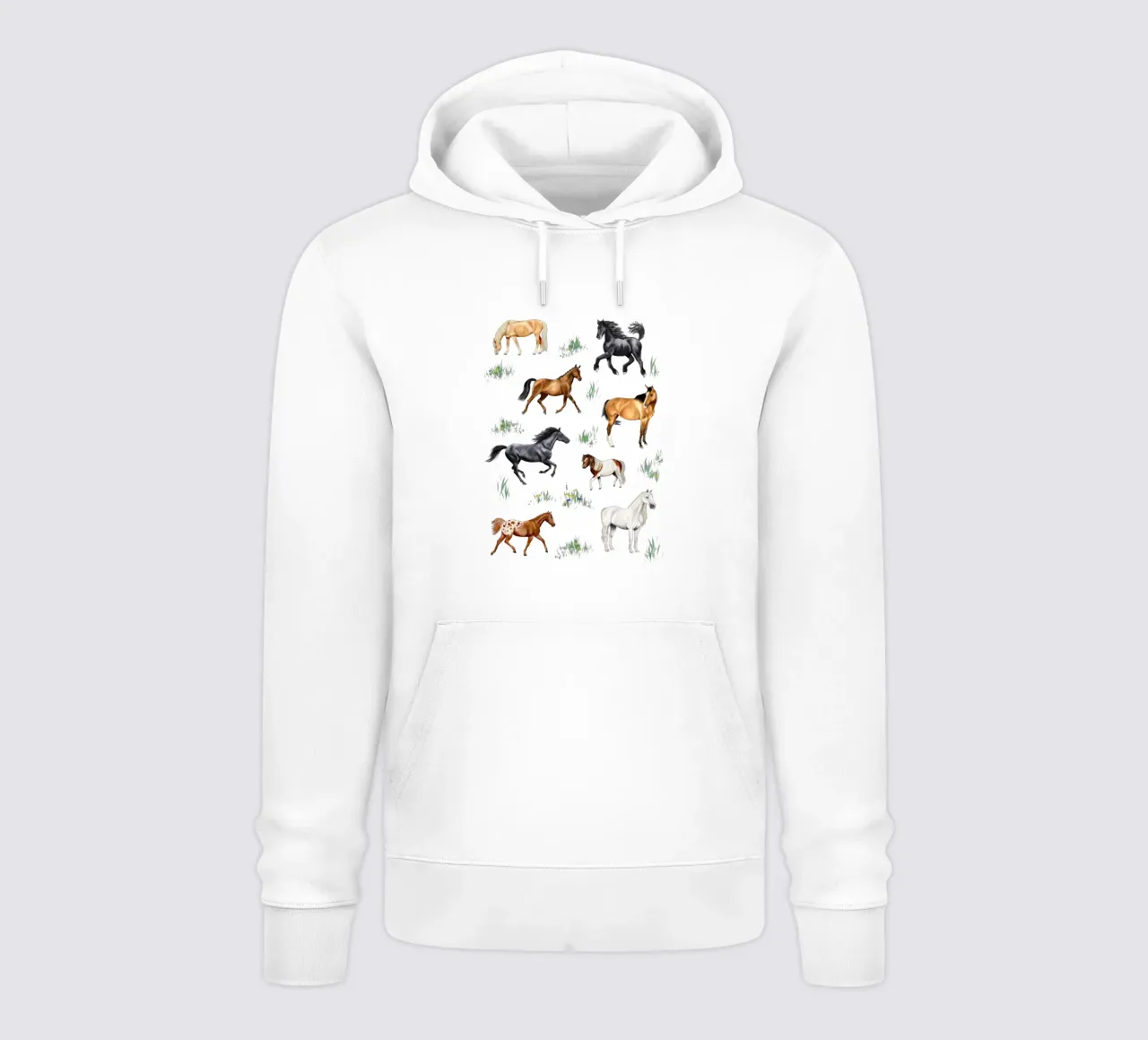 Cavalli e pony n. 03 felpa con cappuccio da Moonlit Illustrations