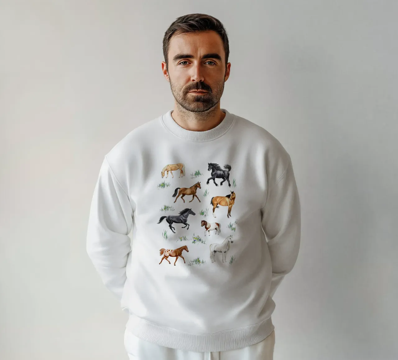 Cavalli e pony n. 03 felpa da Moonlit Illustrations