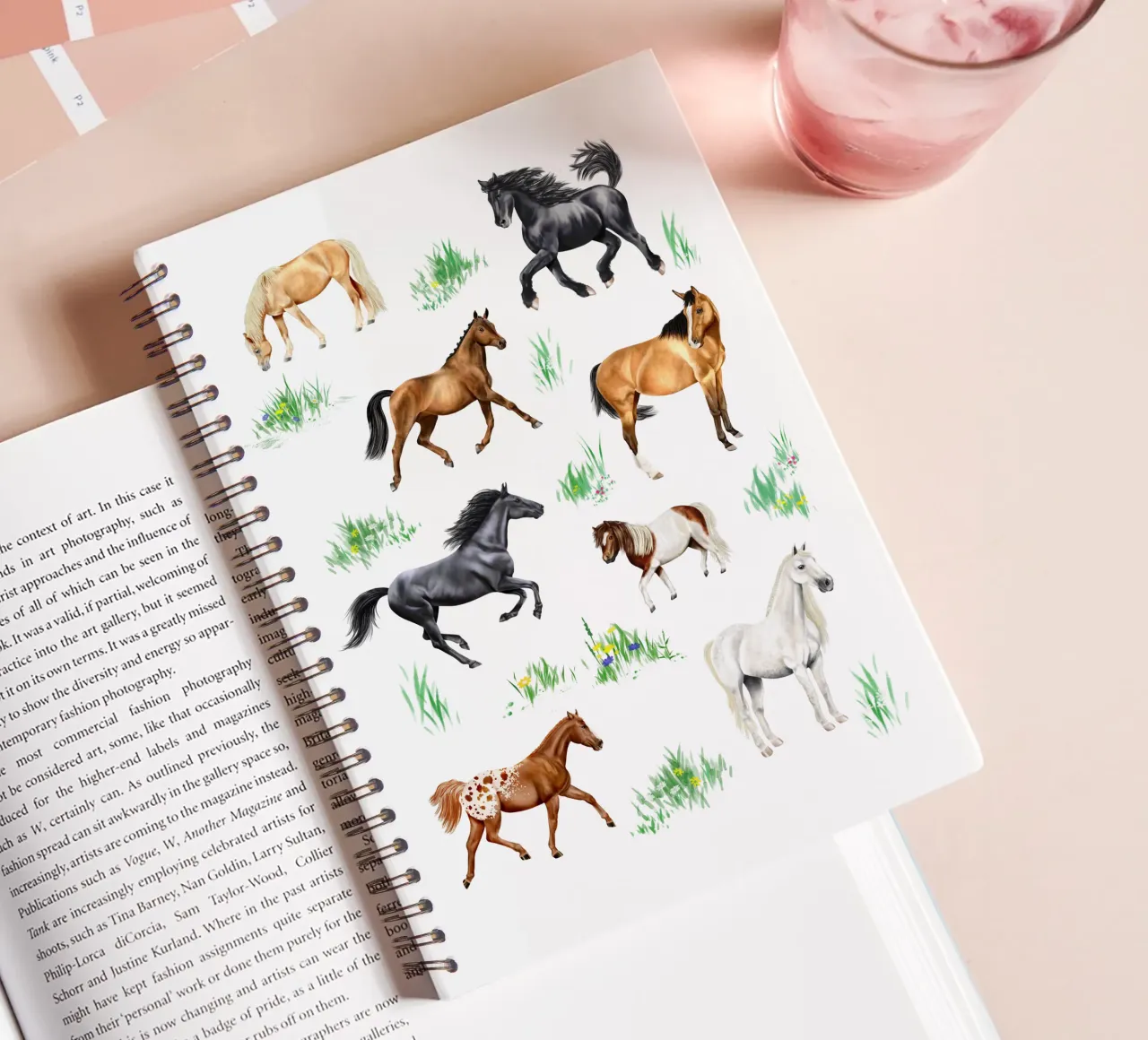 Horses & Ponies No.03 spiral notebook by Moonlit Illustrations