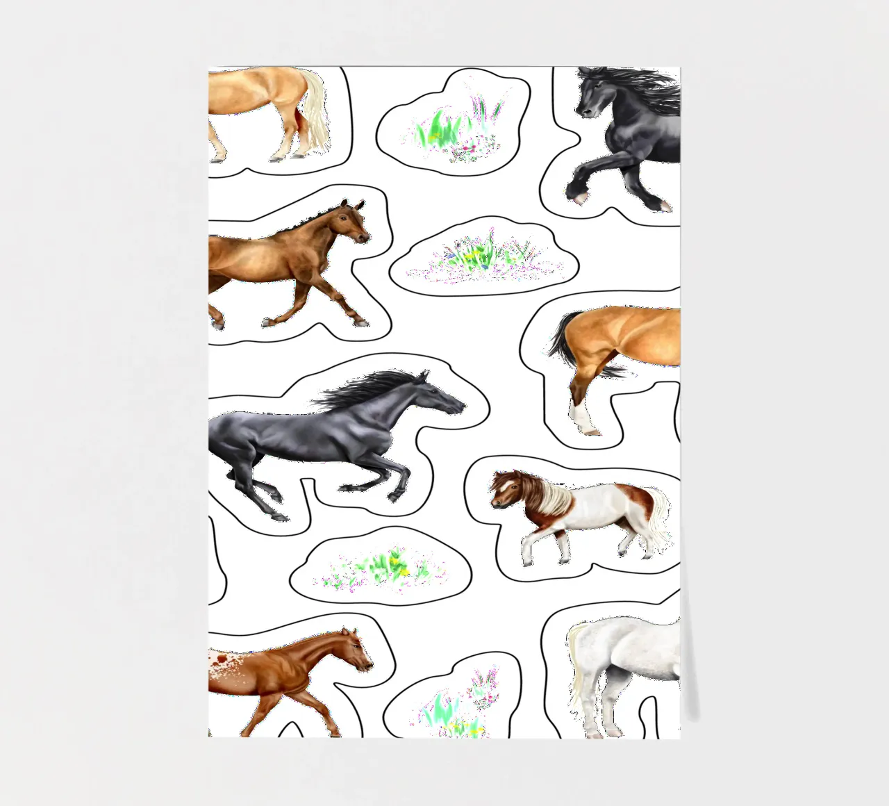 Horses & Ponies No.03 sticker sheet by Moonlit Illustrations