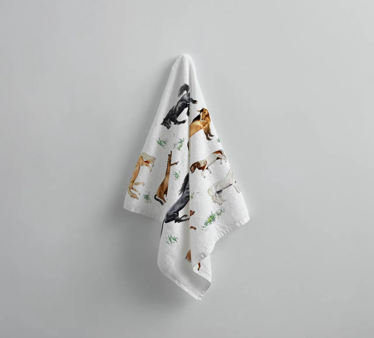 Cavalli e pony n. 03 asciugamano da bagno da Moonlit Illustrations