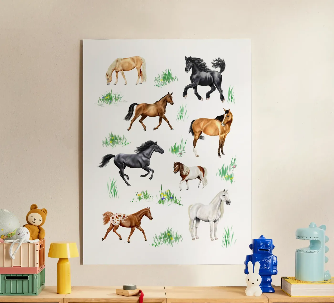 Cavalli e pony n. 03 plexiglass da Moonlit Illustrations