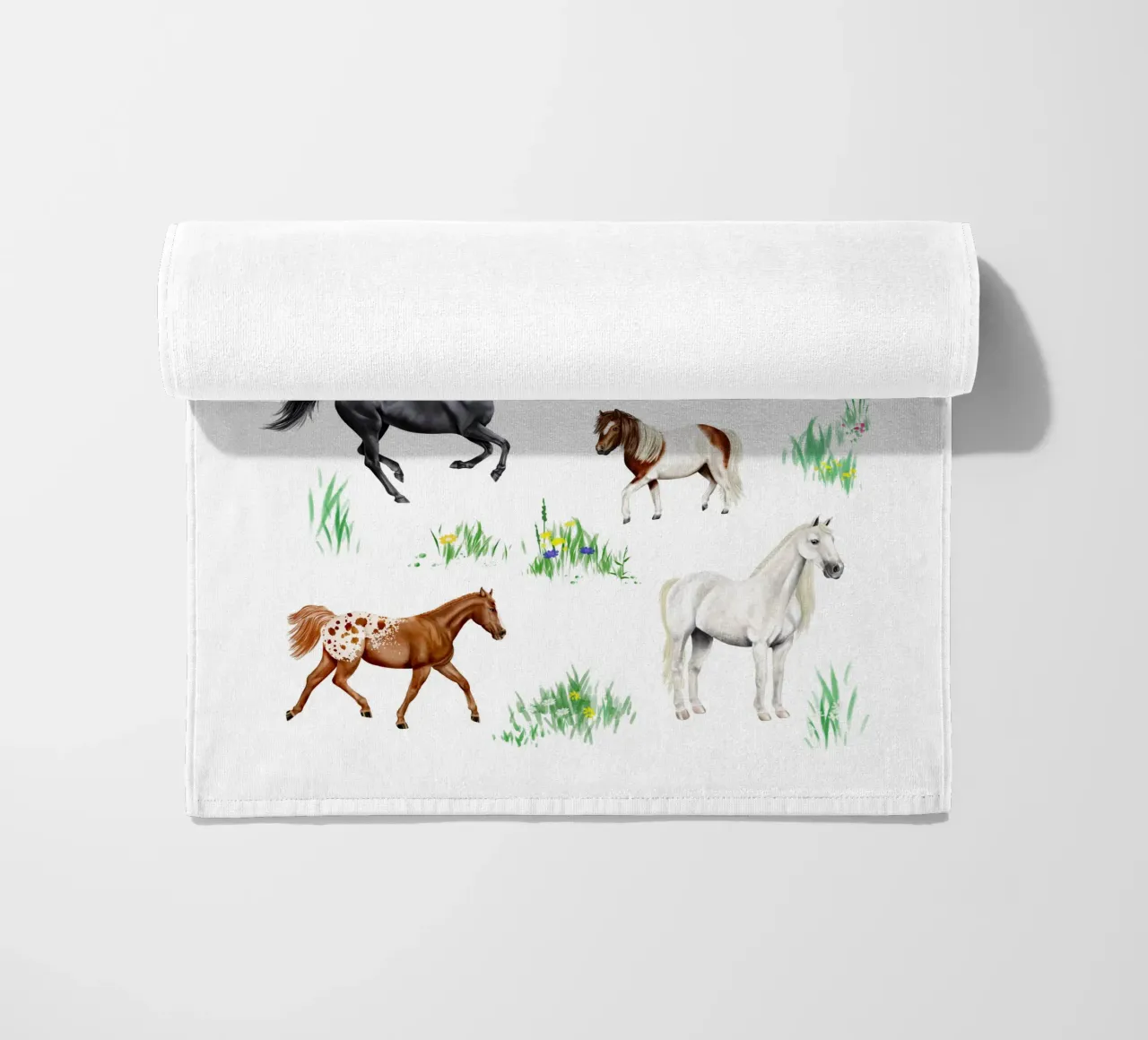 Cavalli e pony n. 03 telo mare da Moonlit Illustrations