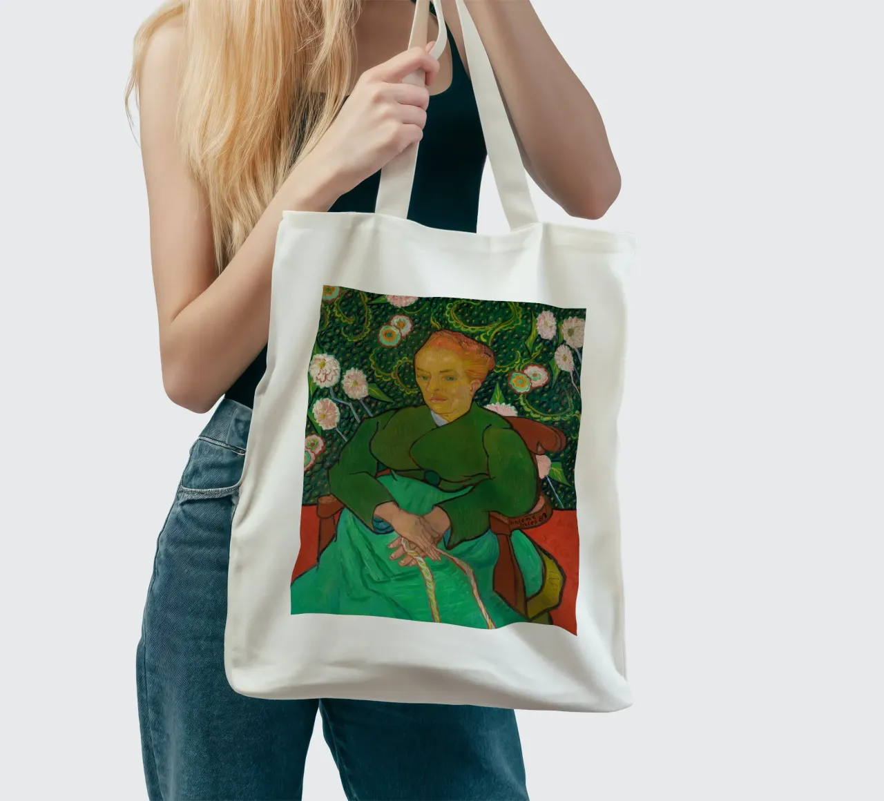 Vincent van Gogh Signora "La Berceuse borsa in juta da Carinaprint