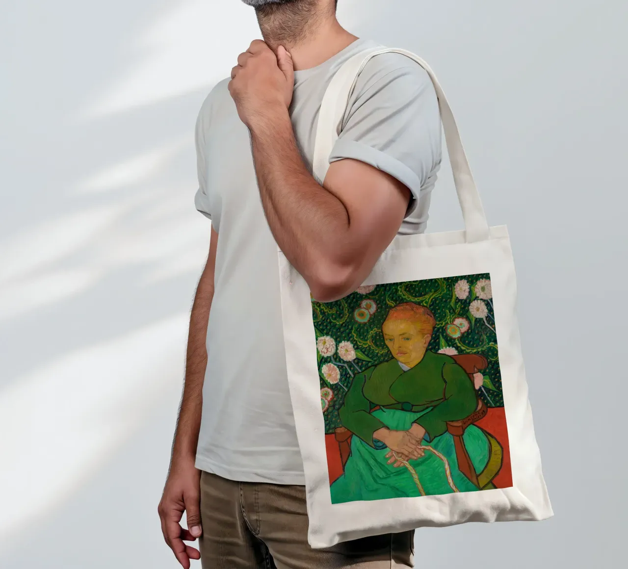 Vincent van Gogh Signora "La Berceuse borsa in juta da Carinaprint