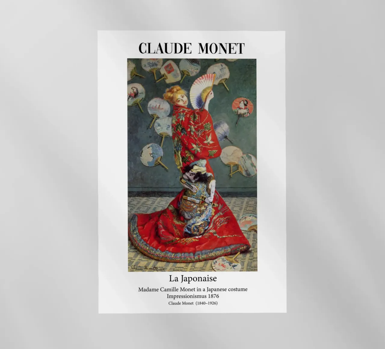Claude Monet - La donna giapponese pellicola backlit da Carinaprint